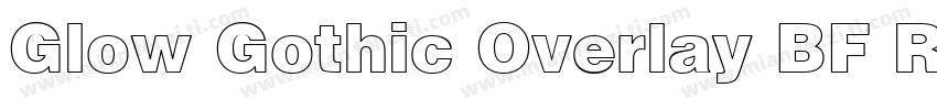 Glow Gothic Overlay BF Regular字体转换